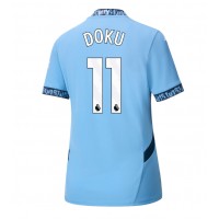 Manchester City Jeremy Doku #11 Fotballklær Hjemmedrakt Dame 2024-25 Kortermet